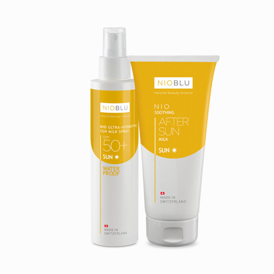 Set After Sun Milk + SPF 50+ Spray Free