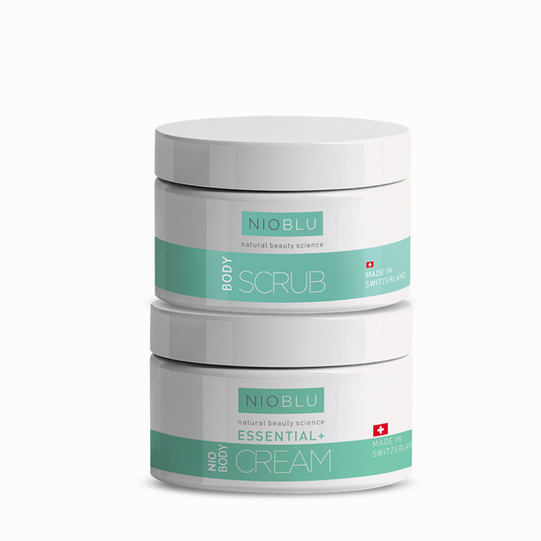 Set Body Cream and Scrub Essential+